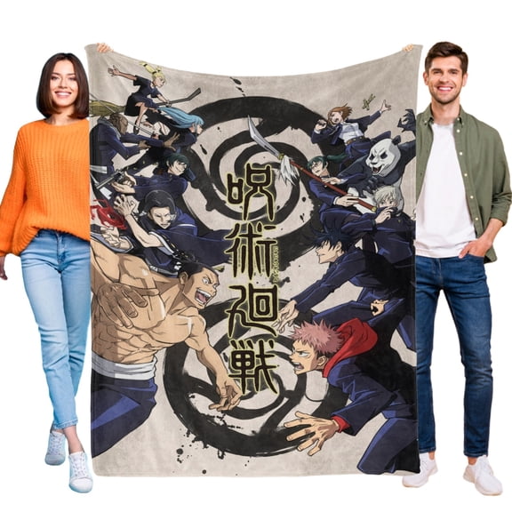 Throw Blanket for Jujutsu Kaisen Bed Couch Flannel Blanket for Kids Boys Girls Gifts Soft Warm Home Decor 30x40 Inch