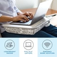 thumbnail image 6 of LapGear Designer Lap Desk with Phone Holder, Fits 15.6" Laptop, Gray Damask, Comfortable Cushion, 6 of 7
