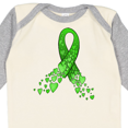 thumbnail image 4 of Inktastic Mental Health Awareness Ribbon with Green Hearts Boys or Girls Long Sleeve Baby Bodysuit, 4 of 5