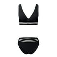 thumbnail image 2 of KaLI_store Womens Swimsuits Tankini Bathing Suits for Women Tummy Control Swimsuit Mesh Tops 2 Piece Swim Suit Plus Size Black,L, 2 of 5