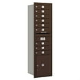 thumbnail image 3 of Maximum Height Recessed Mounted 4C Horizontal Mailbox with 9 Doors and 1 Parcel Locker in Bronze with USPS Access - Rear Loading, 3 of 3