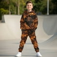 thumbnail image 5 of Uorisanigo Girls Boys 2 Pack Outfits Sweatsuit Oversized Kids Dachshund Maple Leaf Pullover Hoodies and Athletic Cargo Jogger Sweatpants Set for Fall Winter Spring Outfits, 5 of 7