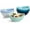 Shades of Blue, variant on 18 oz Medium Porcelain Bowl - Set of 6 Rainbow Colored Cereal, Dessert, Soup, Rice & Salad Bowls, Ceramic Serving Bowls