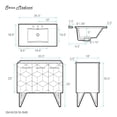 thumbnail image 6 of Annecy 36 in. Phantom Black Bathroom Vanity With Black, 3-Hole Ceramic Sink Top, 6 of 13