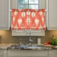 thumbnail image 2 of Yayeee Kitchen Curtains Tier Pair Light Filtering 27"x36" Rod Pocket Short Cafe Window Panel, Beige Christmas Ornaments Pattern, 2 of 7