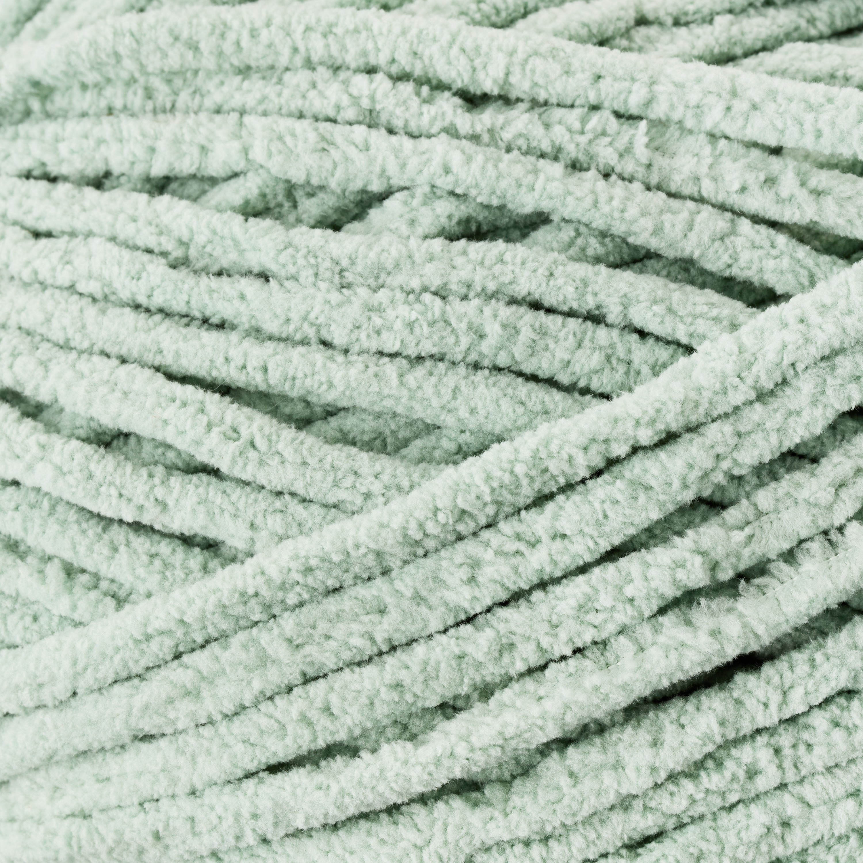 Mainstays Cozy Chenille, Bulky, 100% Polyester, Yarn, Sage, 220 yd, Pack of 4