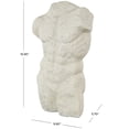 thumbnail image 3 of 10" x 16" White Polystone Textured People Sculpture with Black Speckles, by DecMode, 3 of 9
