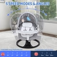 thumbnail image 4 of Happydeer Rocking Stool, Electric Rocking Chair with Intelligent Induction System and Safety Harness, Remote Control Bluetooth-compatible Adjustable Backrest and Timer, 4 of 8