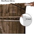 thumbnail image 6 of Rustic Curtains Brown Western Farmhouse Antler Door Pattern Blackout Print Rod Pocket Window Drapes for Bedroom Living Room 52x84in, 6 of 6