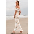 thumbnail image 4 of Vestido largo LUXVEER Mujer Malla Floral Verano 2025 Beige, 4 of 7