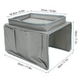 thumbnail image 1 of Sofa Arm Tray, Sofa Armrest Caddy Organizer with Cup Holder Tray, Waterproof Couch Storage Holder, 4 Pockets, for Remote Control, Magazines, Snacks, 1 of 7