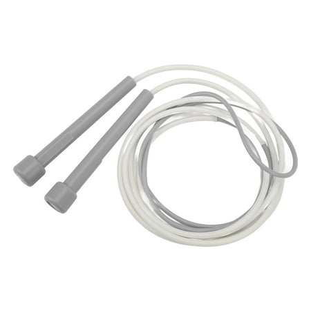 

Rope Length Ergonomical SkippingRope For Indoors Gray Handle And Gray White Rope