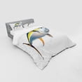 thumbnail image 3 of Fish Duvet Cover Set, Yellowfin Tuna Realistically Illustrated Shadows and Water Details on Fins, Bedding Set with Shams and Fitted Sheet, 3 Sizes, by Ambesonne, 3 of 3