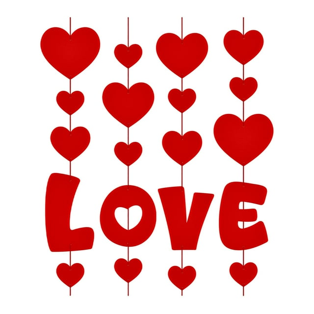 Decoración del Día de Valentín, pancarta de , guirnalda de cuerdas colgantes, pancarta de corazón para propuesta, recuerdos para la