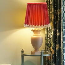 Soimiss 1Pc Simple Dark Red Cloth Lamp Shade for Wall and Hanging Lamps