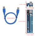 thumbnail image 3 of Adaptador de tarjeta vertical extensor de minería PCI-E Express 1x a 16x 4PIN con cable USB 3.0, 3 of 8
