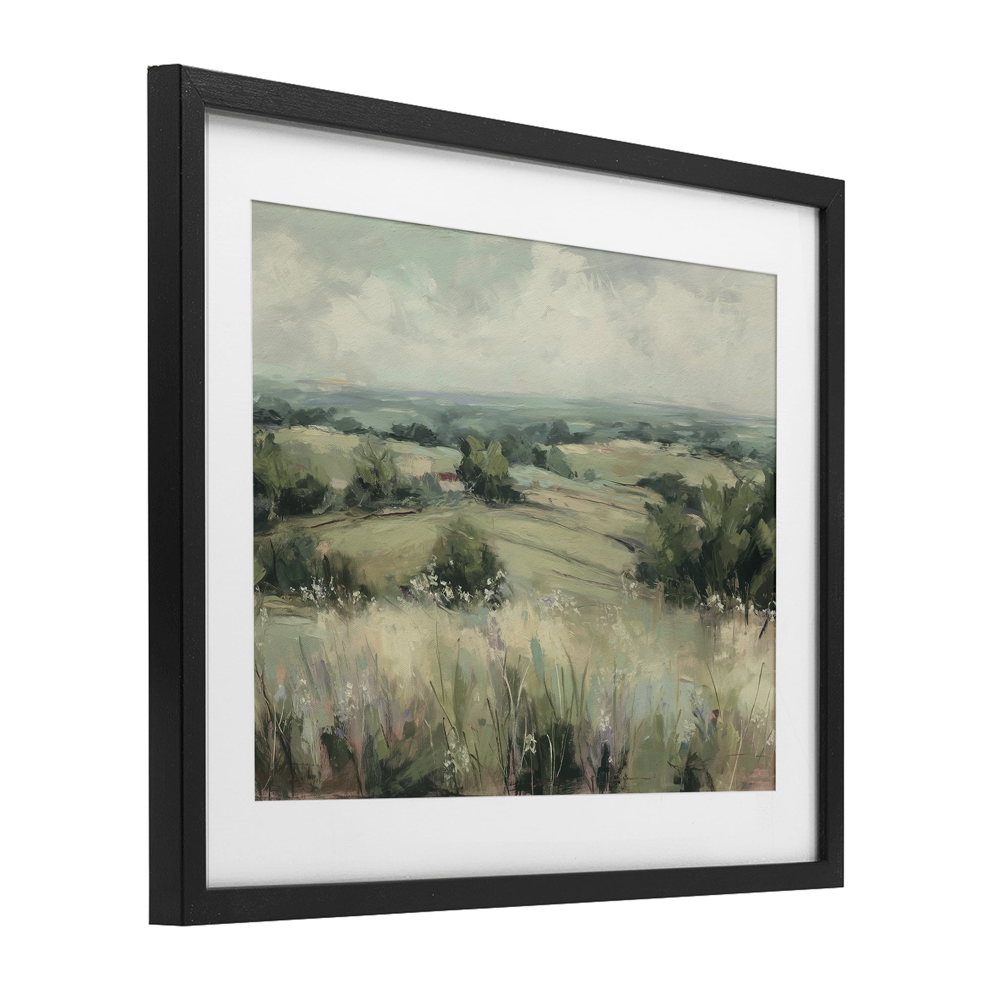 Stupell Industries Idyllic Green Pastures Black Framed Print Under Glass, design by Svetlana Aleynikova