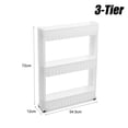 thumbnail image 2 of Movable Shelving Unit Slide Out Storage Rack Pull out Pantry Shelves Cart for Kitchen Bathroom Bedroom Laundry Room Narrow Places, 2 of 8
