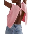 thumbnail image 6 of Biezeib Women’s Open Back Knit Vest Casual Sleeveless Solid Color Loose Tank Tops Sweater Vest, 6 of 6