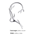 thumbnail image 2 of CIMAXIC 1Pc Girl Earrings Simple Twig Pattern Ear Hook Decorative Clip,2.05"X0.59"X0.2", 2 of 4