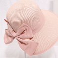 thumbnail image 6 of CoCopeaunts Straw Bucket Hat Wide Brim Floppy Solid Color Bucket Cap for Women Beach Dome Ponytail Basin Hat with Bow Decorate, 6 of 8