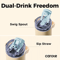 thumbnail image 5 of Carote 2PCS Insulated Stainless Steel Tumbler, Highlight Water Bottles with Straw Lid, 30 fl oz & 32 fl oz, Yellow, 5 of 8