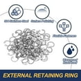 thumbnail image 3 of Uxcell Internal Retaining Rings, E-Clip Snap Ring Stainless Steel Internal Circlip for Automobile mm 11  100, 3 of 7