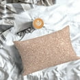 thumbnail image 5 of Pofeuu Beige Sparkling Glitter Print Polyester Microfiber Plush Pillowcases, Super Soft and Cozy Pillow Case Covers with Envelop Closure（Pillow core not included）-14"x20", 5 of 6