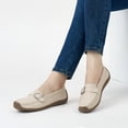 thumbnail image 6 of Ecetana Women's Leather Loafers Classic Slip-On Dress Flats Comfort Office Shoes, 6 of 8