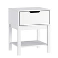thumbnail image 2 of Emma + Oliver Kids Single-Drawer Night Stand with White Solid Wood Frame, Side Table for Kids Bedroom with Open Shelf, 2 of 10