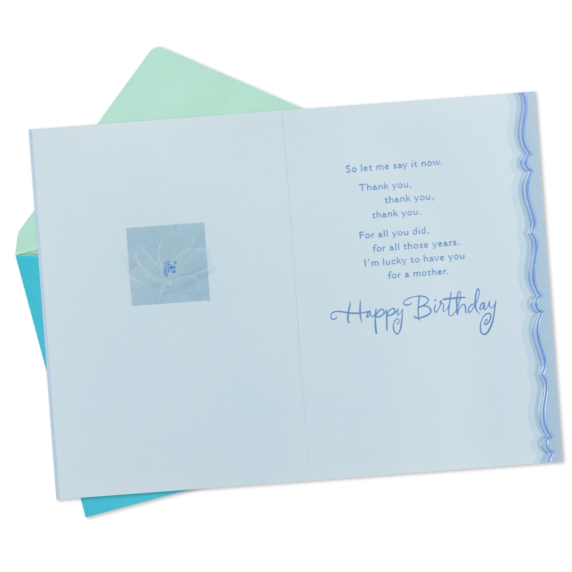 Hallmark Birthday Card for Mom (Many Thanks), 1 count