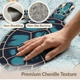 thumbnail image 6 of ODIKA Map Ocean Nautical Frame Shells Compass Coral Border Vintage Turtle Flowing Foldable Easy Care for Queen Size Bedroom, Under Bed, Master Suite, 6 of 7