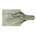 thumbnail image 1 of Mermaid Cutting Board, Vintage Girl in the Sea an Anchor Mythical Aquatic Creature Graphic Art, Decorative Tempered Glass Cutting and Serving Board, Wine Bottle Shape, Beige Brown, by Ambesonne, 1 of 1