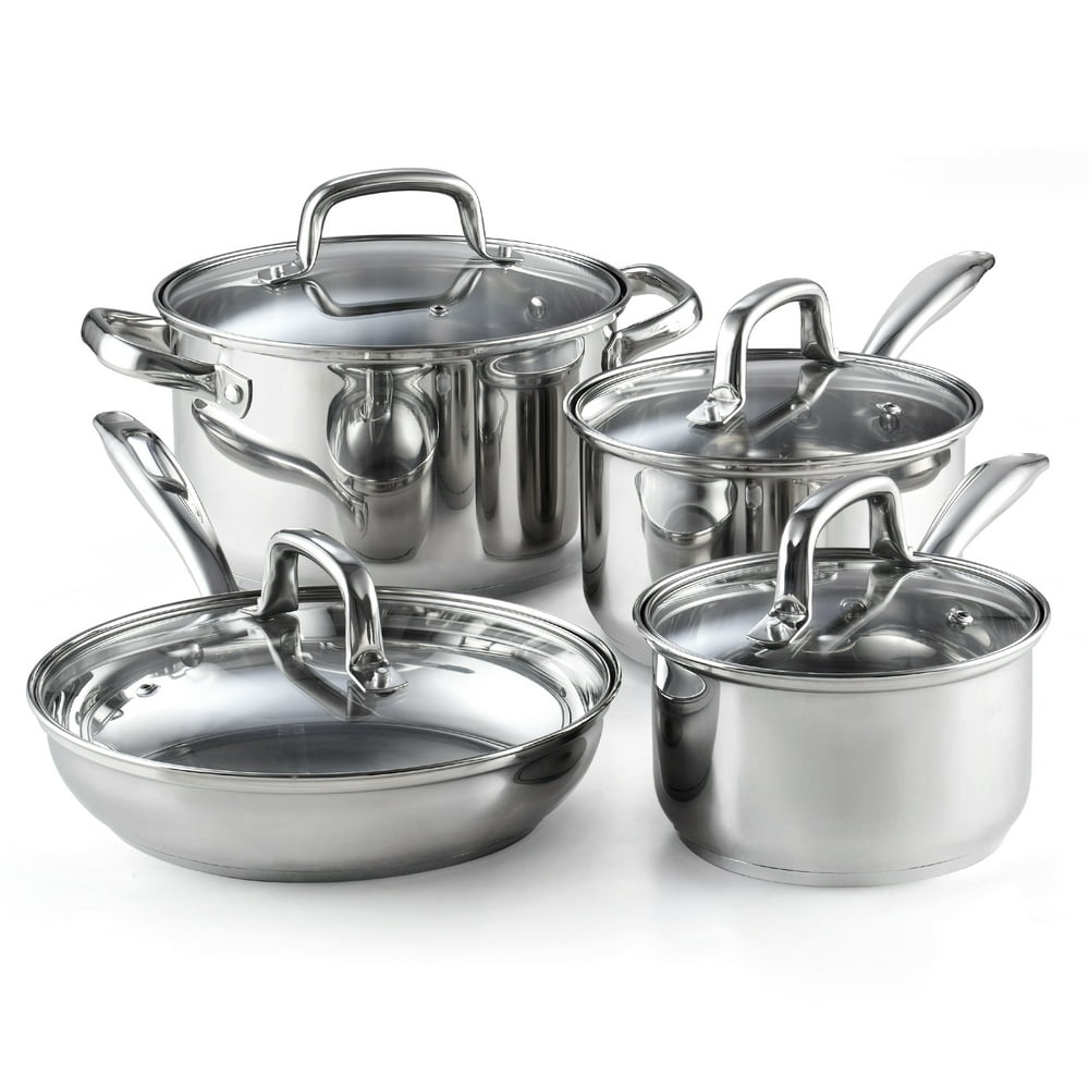 Cook N Home 8 Piece Stainless Steel Cookware Set - Walmart.com Stainless Steel Cookware Set Walmart
