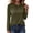 Army Green, variant on Women Long Sleeve Top, Twist Knot Neck Puff Shoulder Soft Stretchy Relaxed Fit Blouse, Slim Fit Elegant Tee Shirts Versatile Tunic Top for Fall Everyday Wear,Red,S