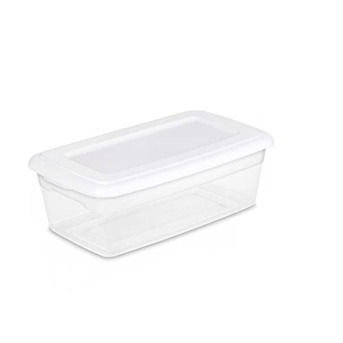 STERILITE 6Quart Storage Bin Shoe Box Clear (6)