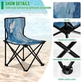 thumbnail image 4 of 600D Oxford Camping Chair Portable Foldable Chair Supports 220 lbs for Picnic, Fishing, Backpacking Butterflies and Circular Motif, 4 of 8
