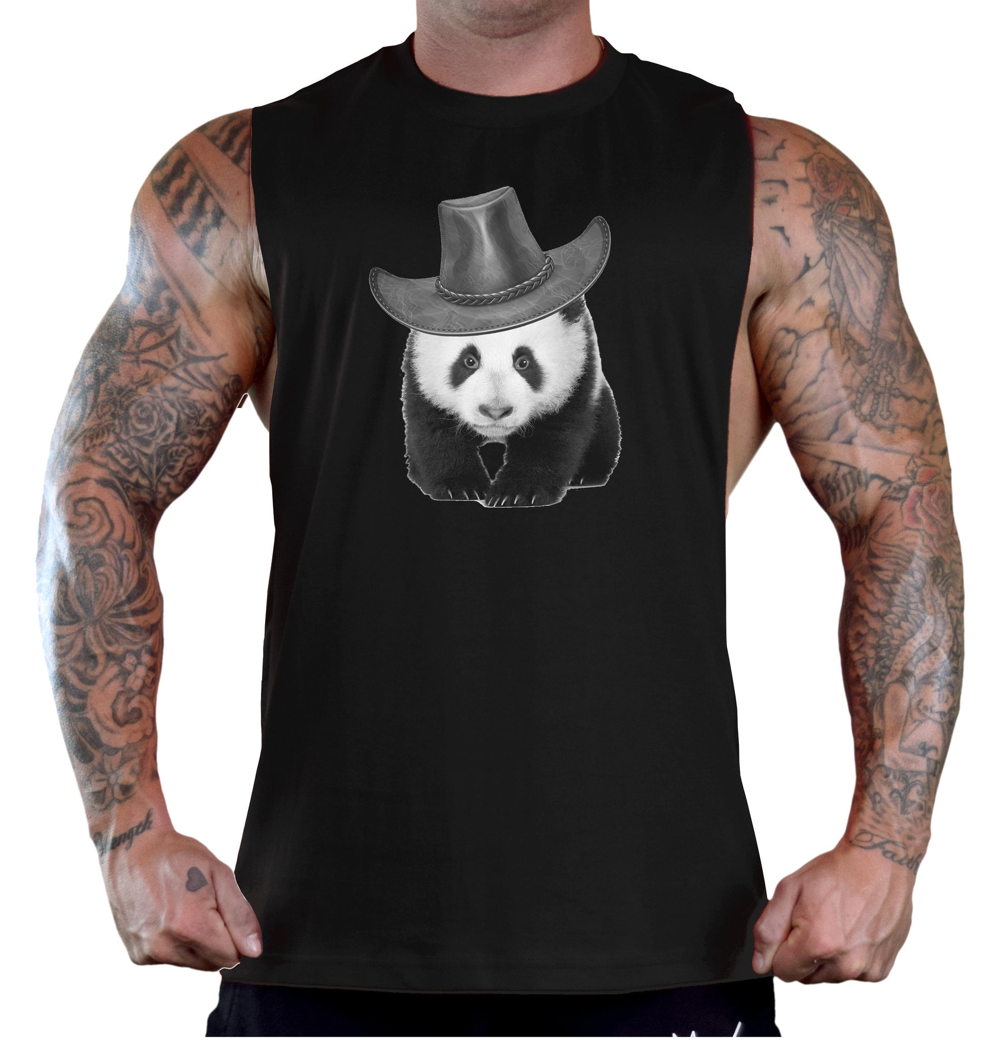 Interstate Apparel Mens Cowboy Panda B1284 Gray Mesh Gym Shorts 
