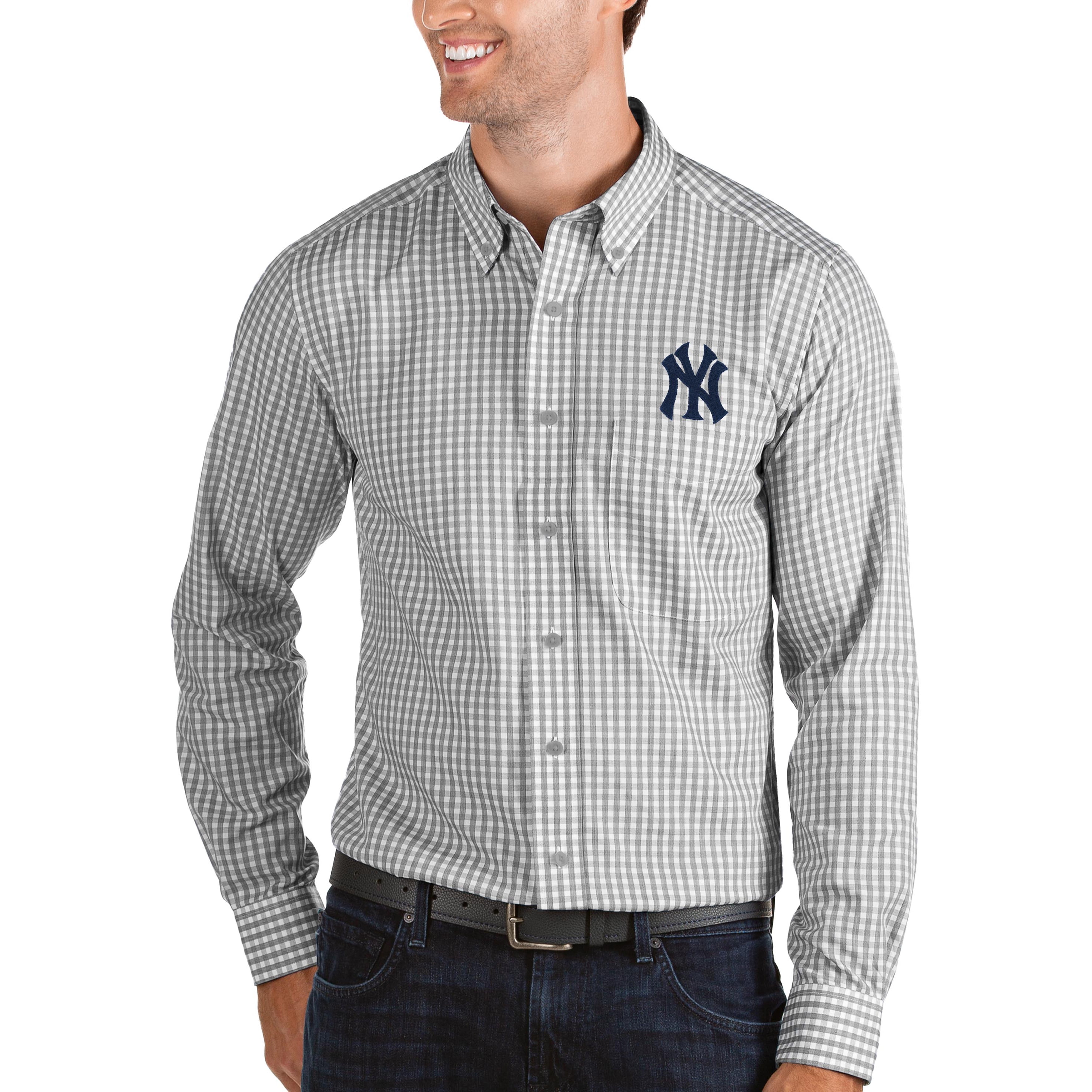 yankees button down shirt