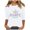 White, variant on Jinhomg Women's Trendy Holiday Shirt Novelty Sparkly Sequin Letter Print Tops 3/4 Sleeve Mardi Gras Tunics Ladies Carnival Themed Parade Street Outfit Pink M