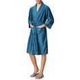 thumbnail image 2 of Men's Lightweight Kimono Robe, Soft Spa Shower Bathrobe with Belt, Hotel Lounge Robes for Men, 2 of 9