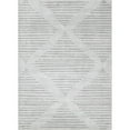 thumbnail image 3 of Well Woven Moroccan Flatweave Lattice 5'3" x 7'3" Area Rug Grey Beige, 3 of 7