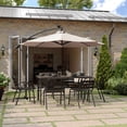 thumbnail image 2 of Flash Furniture Sedona Round Cantilever Umbrella with 32 Solar LED Lights, Tan (GMWLUU012TAN), 2 of 12