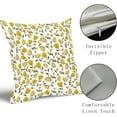 thumbnail image 6 of Vintage Floral Pillow Covers 18x18 Inch Yellow Flower Throw Pillow Covers Spring Summer Wildflower Decorative Outdoor Pillowcases Cotton Linen Cushion Covers for Couch Sofa Bedroom Home (Pack of 2), 6 of 6