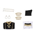 thumbnail image 4 of G'irl's Pop Star Stage Costume, Sequin Anime Game Cosplay Outfit, Crop Top and Skirt Set for Themed Parties Halloween Fancy Dress, 4 of 7