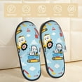thumbnail image 2 of Fotbe Building Truck Pantuflas Peludas para Mujer con Estampado, Zapatillas de Peluche, Zapatos de Invierno para Casa, Uso Interior y Exterior-Medium, 2 of 8