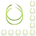 thumbnail image 1 of Sonducket 1 par de suministros de joyería, pendientes de mano redondos a la moda para sentirse bien para mujer, decoraciones simples portátiles verde fluorescente 10piezas, 1 of 6