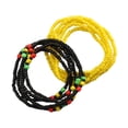 thumbnail image 2 of Cadenas de cintura jinwen Cadena bohemia en capas para el vientre Rave Holiday Negro+Amarillo, 2 of 8