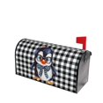thumbnail image 3 of PHELIKA Hipster Penguin on a Plaid Magnetic Mailbox Covers Standard Size 25.5"H x 21"W, 3 of 8