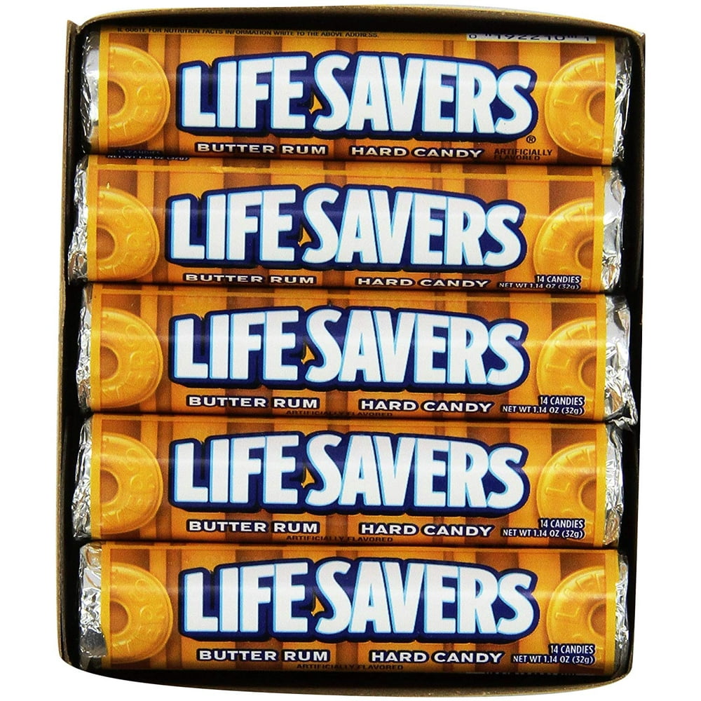 Life Savers Butter Rum Hard Candy, 1.14 ounce (20 Single Packs